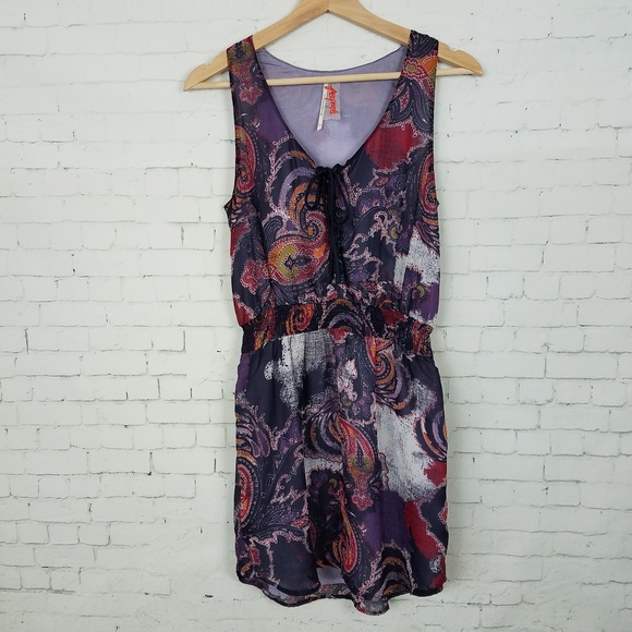 Free People Dresses & Skirts - Free People Dress XS Purple Paisley Pockets Lined
